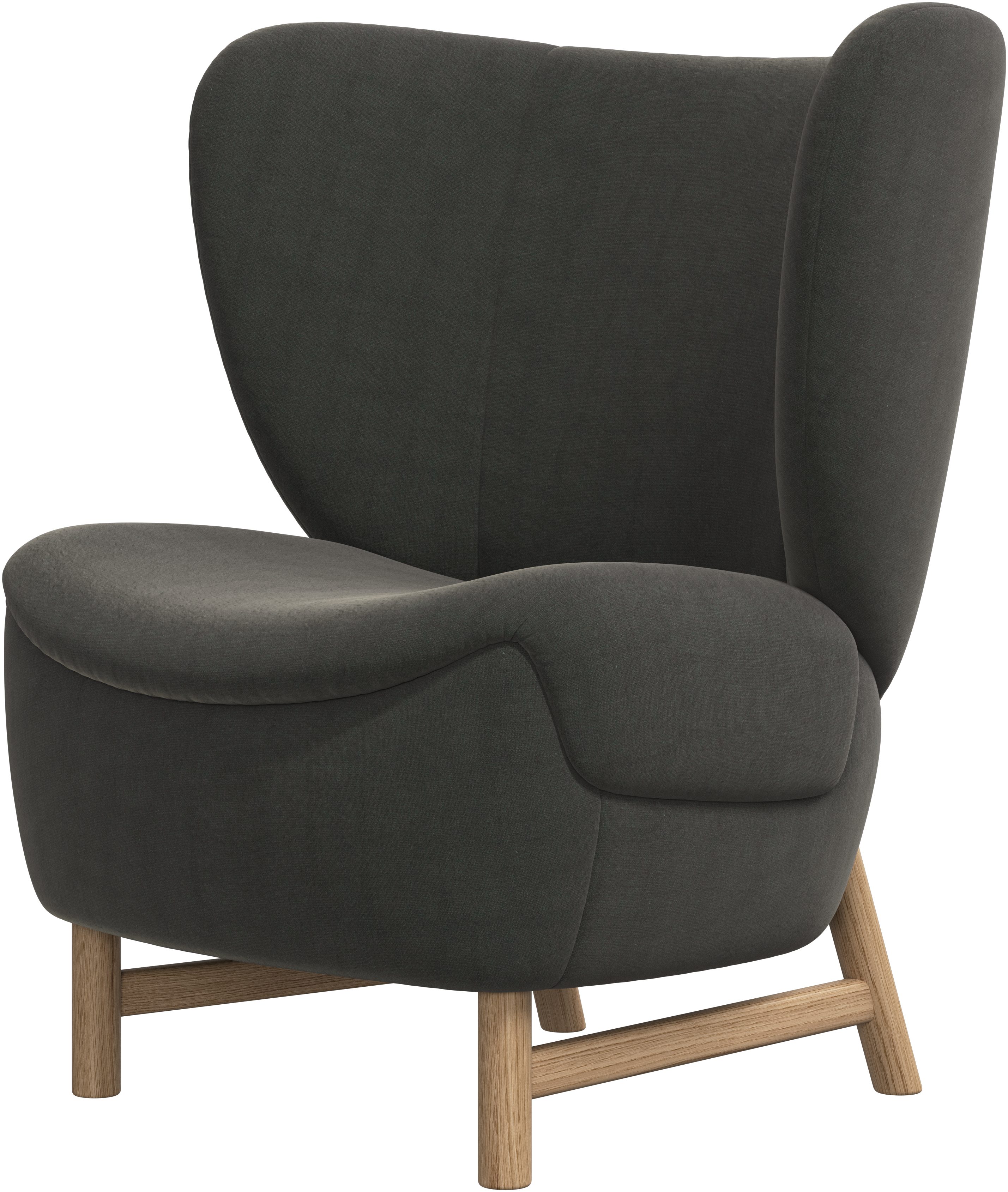 BoConcept Catskills armchair - natural solid oak / dark green
